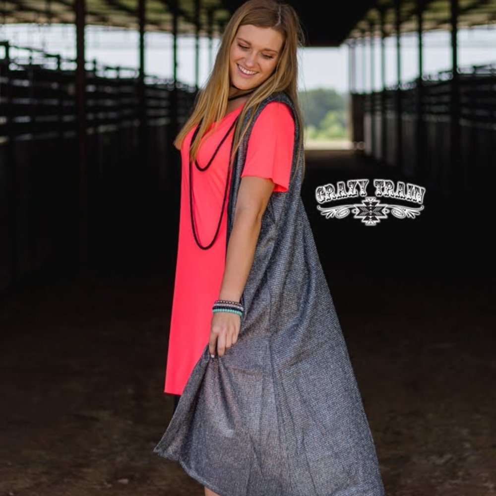 Crazy Train Starry Night Vest Cardigan